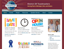 Tablet Screenshot of d28toastmasters.org